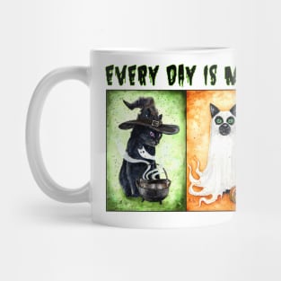 Every Day is Meowloween (Green) Mug